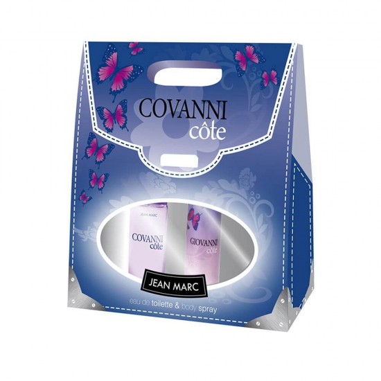 Set Cosmetice Femei JEAN MARC Covanni Cote, Parfum 50 ml si Spray Deodorant de Corp 75 ml, Set Cadou Cosmetice pentru Ingrijire Corporala Femei, Set Cadou Deodorant si Parfum pentru Femei, Seturi Cadou Cosmetice Femei