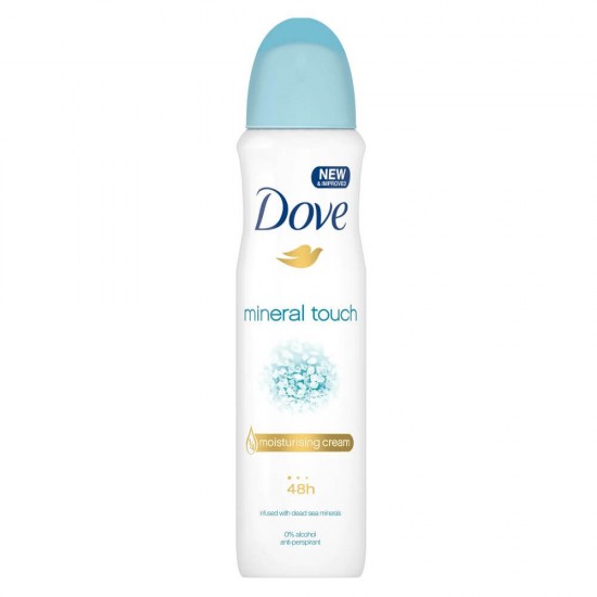 Deodorant Spray Anti-Perspirant DOVE Mineral Touch, 150 ml, Protectie 48h, Deodorant Femei, Deodorant Spray Dove, Antiperspirant Dove, Deodorante Femei, Spray Antiperspirant, Ingrijire Corporala, Deodorante Dove pentru Femei, Produse Dove