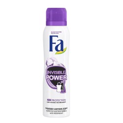 Deodorant Spray Fa Invisible Power, 150 ml, Protectie Pana la 48h, Parfum Pudrat de Bumbac, Deodorant Femei, Deodorant Spray FA, Antiperspirant Fa, Deodorante si Antiperspirante Femei, Spray Antiperspirant, Ingrijire Corporala, Deodorante Fa