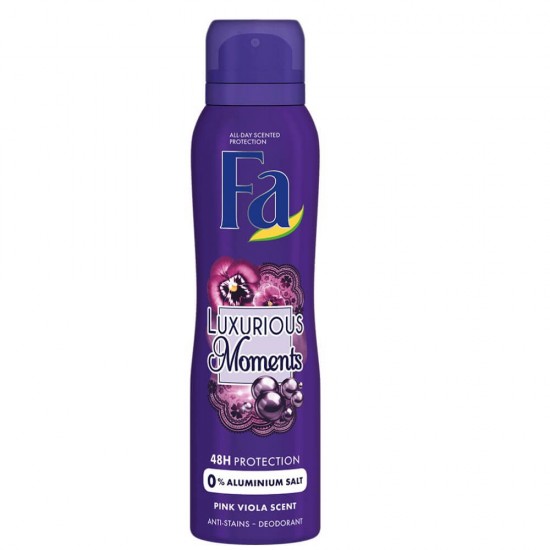 Deodorant Spray Fa Luxurious Moments, 150 ml, Protectie Pana la 48h, Parfum Elegant, Deodorant Femei, Deodorant Spray FA, Antiperspirant Fa, Deodorante si Antiperspirante Femei, Spray Antiperspirant, Ingrijire Corporala, Deodorante Fa pentru Femei