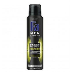 Deodorant Spray Fa Men Sport Energy Boost, 150 ml, Protectie Pana la 72h, Parfum Energizant, Deodorant Barbati, Deodorant Spray FA, Antiperspirant Fa, Deodorante Barbati, Spray Antiperspirant, Ingrijire Corporala, Deodorante Fa pentru Barbati