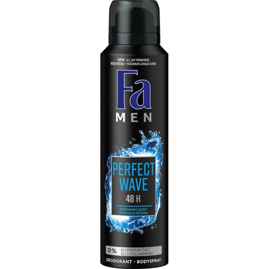 Deodorant Spray Fa Men Perfect Wave, 150 ml, Protectie Pana la 48h, Fara Sare de Aluminiu, Parfum Revigorant, Deodorant Spray FA, Antiperspirant Fa, Deodorante Barbati, Spray Antiperspirant, Ingrijire Corporala, Deodorante Fa pentru Barbati Deodorant Spray Fa Men Perfect Wave, 150 ml, Protectie Pana la 48h, Fara Sare de Aluminiu, Parfum Revigorant, Deodorant Spray FA, Antiperspirant Fa, Deodorante Barbati, Spray Antiperspirant, Ingrijire Corporala, Deodorante Fa pentru Barbati
