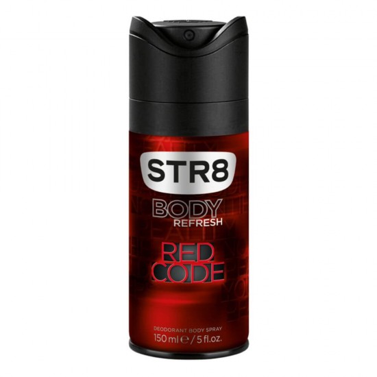 Spray Deodorant STR8 Red Code Body Refresh, 150 ml, Deodorant Barbati, Deodorant Spray STR8, Antiperspirant STR8, Deodorante si Antiperspirante Barbati, Spray Antiperspirant, Ingrijire Corporala, Deodorante STR8 pentru Barbati
