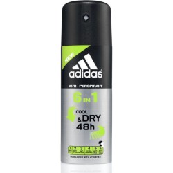 Spray Deodorant Adidas Cool & Dry 6 in 1, 150 ml, Pentru Barbati, Deodorant Barbati, Spray Antiperspirant, Spray Adidas, Deodorant Antiperspirant, Deodorant Adidas