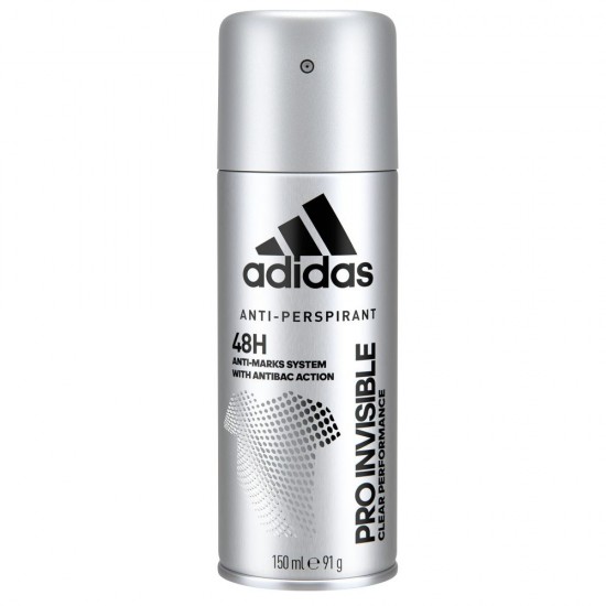 Spray Deodorant Adidas Pro Invisible, 150 ml, Pentru Barbati, Deodorant Barbati, Spray Antiperspirant, Spray Adidas, Deodorant Antiperspirant, Deodorant Adidas