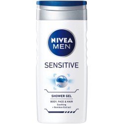 Gel de Dus NIVEA Men Sensitive, 500 ml, cu Extract de Bambus, Geluri de Dus, Gel de Corp, Gel de Dus Nivea, Gel de Dus Hidratant, Produse Ingrijire Corp, Produse Igiena Corp, Gel de Dus Barbati, Gel de Dus cu Bambus, Gel de Dus 3 in 1