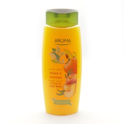 Gel de Dus AROMA Peach & Persimmon, 400 ml, Gel de Dus, Geluri de Dus, Gel de Dus AROMA, Gel de Dus pentru Corp, Gel de Dus Hidratant, Gel pentru Dus, Produse Ingrijire Corp, Cosmetica pentru Corp, Geluri de Dus Aroma