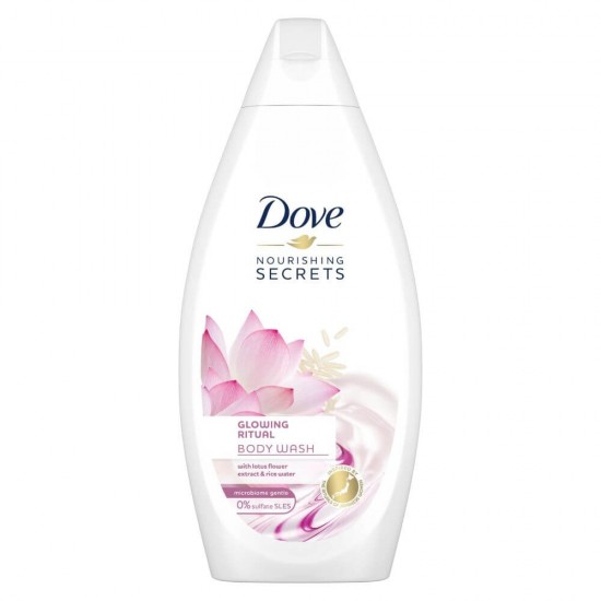 Gel de Dus DOVE Glowing Ritual, 250 ml, Parfum de Floare de Lotus si Apa de Orez, Gel de Dus Parfum Deosebit, Gel de Dus Revigorant, Geluri de Dus Parfumate, Geluri de Dus Hidratante, Gel de Dus Energizant