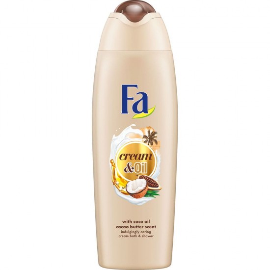 Gel de Dus Fa Cream & Oil Cacao, 750 ml, Gel de Dus Unisex, Gel de Corp, Gel de Dus Hidratant, Gel pentru Dus