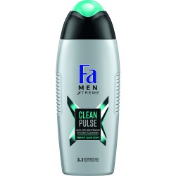 Gel de Dus 3 in 1, Fa Men Xtreme Clean Pulse, Formula Vegana, 400 ml, Gel de Dus, Gel de Dus Barbatesc, Gel 3 in 1, Gel de Corp