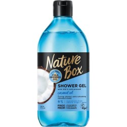 Gel de Dus NATURE BOX Passion Coconut Oil, 385 ml, Ulei Presat la Rece din Cocos, Geluri de Dus NATURE BOX, Gel de Dus cu Extracte Naturale, Gel de Dus Fara Parabeni, Geluri de Dus Hidratante, Geluri de Dus cu Ingrediente Naturale