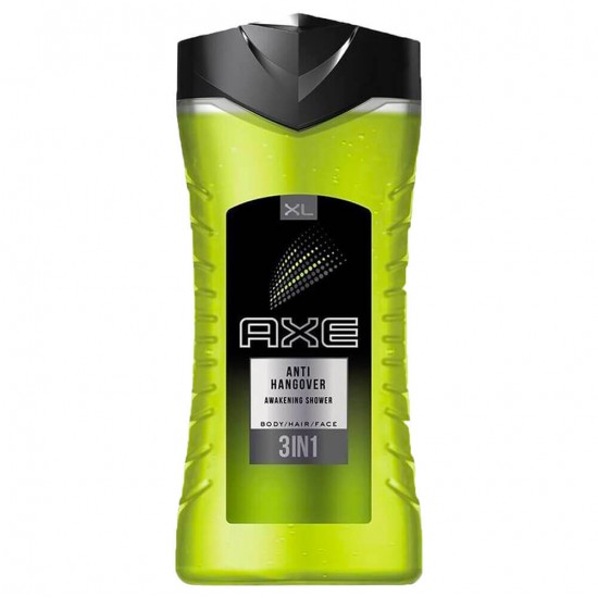 Gel de Dus AXE Anti Hangover 3in1, Cantitate 400 ml, Parfum de Citrice, Gel de Dus pentru Barbati, Gel de Dus AXE, Geluri pentru Dus, Gel de Dus Revigorant, Gel pentru Dus Energizant, Gel de Dus Masculin, Gel pentru Dus 3in1, Gel de Dus Barbati