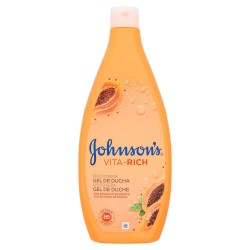 Gel de Dus JOHNSONS Vita Rich, 750 ml, cu Extract de Papaya, Gel de Dus, Gel de Corp, Gel de Dus pentru Corp, Gel de Dus Hidratant, Gel pentru Dus, Produse Ingrijire Corp, Produse Igiena Corp, Cosmetice pentru Corp