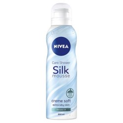 Spuma Dus NIVEA Silk Mousse, 200 ml, cu Ulei de Migdale, Spuma pentru Dus, Nivea Spuma de Dus, Spuma Hidratanta pentru Dus, Geluri de Dus, Gel de Dus, Ingrijirea Corpului, Spuma pentru Corp, Nivea Spuma Ingrijire Corp