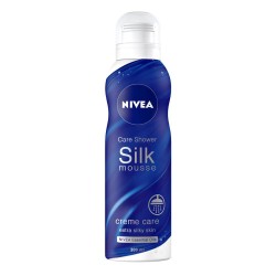 Spuma Dus NIVEA Silk Mousse, 200 ml, cu Uleiuri Esentiale, Spuma pentru Dus, Nivea Spuma de Dus, Spuma Hidratanta pentru Dus, Geluri de Dus, Gel de Dus, Ingrijirea Corpului, Spuma pentru Corp, Nivea Spuma Ingrijire Corp