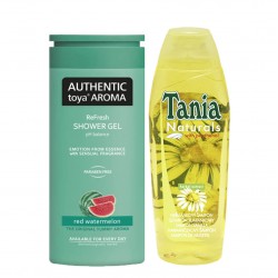 Pachet Gel Dus TOYA Pepene Rosu, 400 ml si Sampon Musetel TANIA, 500 ml, Pachet cu Gel de Dus si Sampon, Pachet Cosmetice Gel de Dus si Sampon, Pachet Ingrijire Corp cu Gel Dus si Sampon, Sampon si Gel de Dus Pachet Gel Dus TOYA Pepene Rosu, 400 ml si Sampon Musetel TANIA, 500 ml, Pachet cu Gel de Dus si Sampon, Pachet Cosmetice Gel de Dus si Sampon, Pachet Ingrijire Corp cu Gel Dus si Sampon, Sampon si Gel de Dus