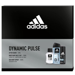 Set 3 Produse Adidas Dynamic Pulse, After Shave 50 ml, Gel de Dus 250 ml, Deodorant 150 ml, Set Adidas, Gel de Dus Adidas, Deodorant Adidas, After Shave Adidas, Set Cadou, Set Cadou Adidas