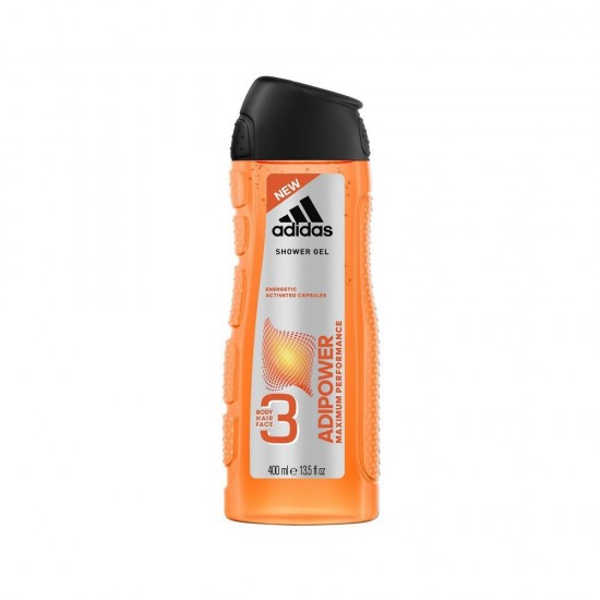 Gel de Dus Adidas AdiPower, 400 ml, pentru Barbati, Gel de Dus pentru Barbati, Geluri de Dus, Gel de Dus Barbatesc, Gel Dus Adidas, Gel de Dus 3 in 1, Gel Dus Barbati, Geluri Dus Adidas, Geluri Dus Barbati, Adidas Gel de Dus, Gel de Dus Energizant