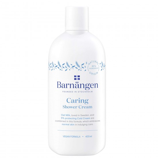 Crema de Dus BARNANGEN Caring 400 ml, Piele Normala, Vegan, Crema pentru Dus Vegana, Lotiune pentru Dus, Emulsie Vegana pentru Dus, Crema de Dus pentru Femei, Geluri pentru Dus, Gel de Dus Dama, Creme pentru Dus
