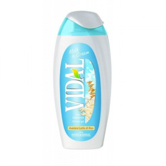 Gel de Dus  VIDAL Milk & Cream, 250ml, Gel de Dus pentru Femei, Crema de Dus, Gel de Dus Crema, Crema pentru Dus, Gel Lichid pentru Dus, Crema de Dus Hidratanta, Gel de Dus Hranitor, Crema Hranitoare pentru Dus, Gel Hidratant pentru Dus