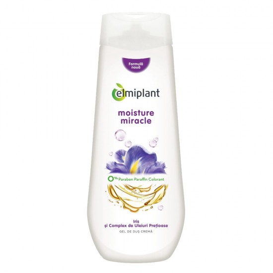Gel de Dus Crema Elmiplant Moisture Miracle, 750 ml, cu Iris si Uleiuri Pretioase, Geluri de Dus, Gel Dus, Gel Dus Iris, Gel de Dus Hidratant, Geluri de Dus Hidratante, Geluri de Dus Elmiplant, Gel Crema pentru Dus, Gel Crema de Dus