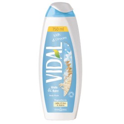 Gel de Dus  VIDAL Milk & Cream, 750ml, Gel de Dus pentru Femei, Crema de Dus, Gel de Dus Crema, Crema pentru Dus, Gel Lichid pentru Dus, Crema de Dus Hidratanta, Gel de Dus Hranitor, Crema Hranitoare pentru Dus, Gel Hidratant pentru Dus
