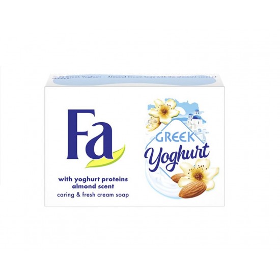 Sapun Solid FA Greek Yoghurt, Migdale, 90 g, Sapun pentru Maini, Sapun Solid pentru Maini, Sapun pentru Piele Normala, Sapun Solid Hidratant, Sapun Solid pentru Curatare, Sapun Hidratant pentru Corp