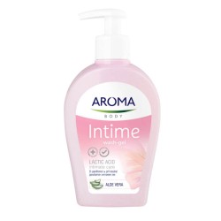 Gel Igiena Intima AROMA Aloe, 250 ml, Gel pentru Ingrijirea Zonei Intime, Geluri pentru Zona Intima, Gel cu Aloe Vera pentru Zona Intima, Gel Intim, Gel Igiena Intima Fara Alergeni, Produse pentru Igiena Zonei Intime