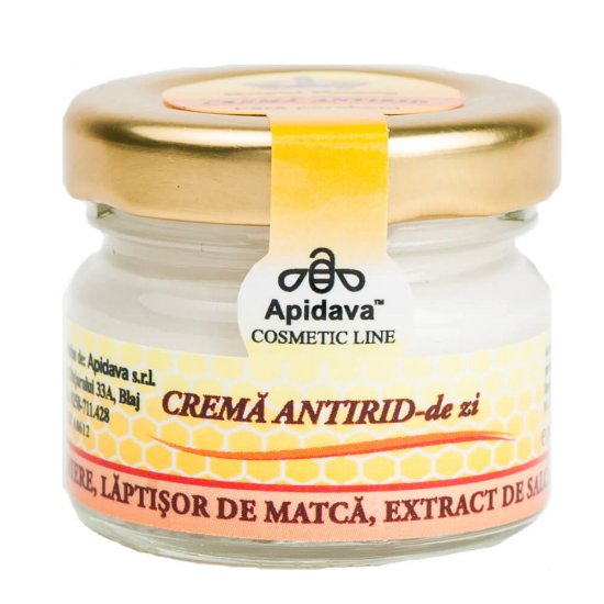 Crema Antirid de Zi Apidava 30 ml, Miere si Extract de Salcam, Crema Antirid, Crema de Zi Antirid, Crema de Fata, Crema pentru Ten, Crema Naturala Ten, Crema Antirid Naturala, Crema Antirid cu Miere si Extract de Salcam