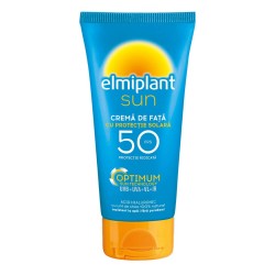 Crema de Fata cu Protectie Solara ELMIPLANT Sun, 50 SPF, 50ml, Crema pentru Plaja, Lotiune de Fata cu Protectie Solara, Crema Fata Protectie Solara, Crema de Fata SPF50, Crema Hidratanta Fata SPF50, Lotiune Fata cu SPF, Crema Fata Elmiplant