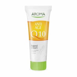 Crema de Maini AROMA Anti Age Q10, 75 ml, Crema Hidratanta Q10 de Maini, Creme pentru Maini cu Coenzima Q10, Crema Hranitoare pentru Maini, Crema de Maini pentru Toate Tipurile de Piele, Crema de Maini fara Parabeni, Crema de Maini pentru Pielea Uscata