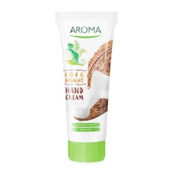 Crema de Maini AROMA Green Line Coco Delight, 75 ml, Crema Hidratanta de Maini, Creme pentru Maini, Crema Hranitoare pentru Maini, Crema de Maini pentru Toate Tipurile de Piele, Crema de Maini fara Parabeni, Crema de Maini pentru Pielea Uscata