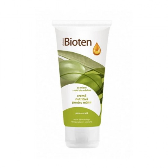 Crema Hidratanta pentru Maini Bioten cu Extract de Miere si Ulei de Masline, 100 ml, Crema Hidratanta, Crema pentru Maini, Crema de Maini, Crema Maini, Crema Hidtratanta Maini, Crema Hidratanta pentru Maini, Crema, Crema Hidratanta Bioten 