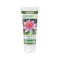 Crema de Maini AROMA Green Line Water Lily, 75 ml, Crema Hidratanta de Maini, Creme pentru Maini, Crema Hranitoare pentru Maini, Crema de Maini pentru Toate Tipurile de Piele, Crema de Maini fara Parabeni, Crema de Maini pentru Pielea Uscata