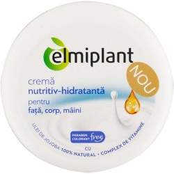 Crema Nutritiv Hidratanta Elmiplant, 150 ml, Hidratare pentru Fata, Corp si Maini, Creme fara Parabeni pentru Maini, Fata si Corp, Elmiplant Crema pentru Fata si Corp, Creme Hidratante Elmiplant, Crema Nutritiva pentru Fata si Corp