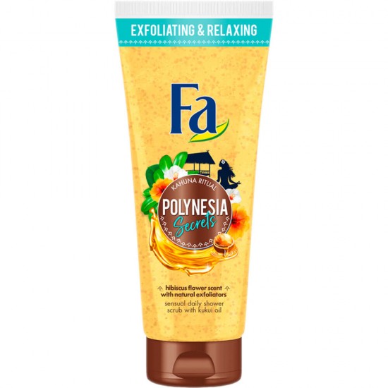Scrub de Corp FA Polynesia Secrets Kahuna Ritual, 200 ml, Parfum de Floare de Hibiscus, Formula vegana, Scrub de Corp, Scrub Corp FA, Scrub cu Parfum, Scrub cu Parfum FA, Scrub Corp Natural, Scrub Corp Rituals, Scrub Vegan