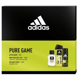Set 3 Produse Adidas Pure Game, After Shave 50 ml, Gel de Dus 250 ml, Deodorant 150 ml, Set Adidas, Gel de Dus Adidas, Deodorant Adidas, After Shave Adidas, Set Cadou, Set Cadou Adidas