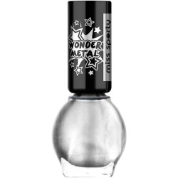 Lac de Unghii Miss Sporty Wonder Metal 010 Ultra Silver, 7 ml, Lac de Unghii Colorat, Lac de Unghii Clasic, Oja de Unghii Manechiura, Produse Ingrijirea Unghiilor, Lacuri Miss Sporty pentru Manechiura si Pedichiura