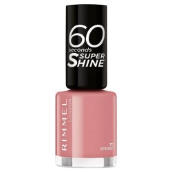 Lac de Unghii Rimmel London 60 Seconds 711 Xposed, 8 ml, Roz, Lac de Unghii Colorat, Lac de Unghii Roz, Oja de Unghii Manechiura, Produse Ingrijirea Unghiilor, Lacuri Rimmel London pentru Manechiura si Pedichiura