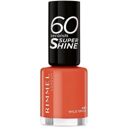 Lac de Unghii Rimmel London 60 Seconds 410 Wild Spice, 8 ml, Portocaliu, Lac de Unghii Colorat, Lac de Unghii, Oja de Unghii Manechiura, Produse Ingrijirea Unghiilor, Lacuri Rimmel London pentru Manechiura si Pedichiura