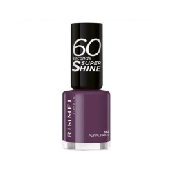 Lac de Unghii Rimmel London 60 Seconds 562 Purple Riot, 8 ml, Purpuriu, Lac de Unghii Colorat, Lac de Unghii Clasic, Oja de Unghii Manechiura, Produse Ingrijirea Unghiilor, Lacuri Rimmel London pentru Manechiura si Pedichiura