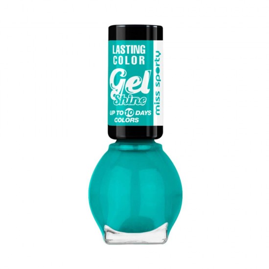 Lac de Unghii Miss Sporty Lasting Colour 573 Turquoise Paradise, 7 ml, Lasting Color Gel Shine Nail Polish, Lac de Unghii Gel, Lac de Unghii Turcoaz, Oja Turcoaz, Lac Gel de Unghi, Gel Lac de Unghi, Oje Albastre, Lac de Unghii Albastru Deschis