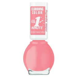 Lac de Unghii 301 Clubbing Colors Miss Sporty 1 Minute Quick Dry, 7 ml, Oja, Oja Colorata, Oja pentru Unghii, Lac pentru Unghii, Lac de Unghii Colorat, Lac de Unghii Miss Sporty, Oja Roz Piersica, Lac Cu Uscare Rapida, Oja de Unghii cu Uscare Rapida