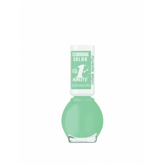 Lac de Unghii 304 Clubbing Colors Miss Sporty 1 Minute Quick Dry, 7 ml, Oja, Oja Colorata, Oja pentru Unghii, Lac pentru Unghii, Lac de Unghii Colorat, Lac de Unghii Miss Sporty, Oja Verde Mentol, Lac Cu Uscare Rapida, Oja de Unghii cu Uscare Rapida