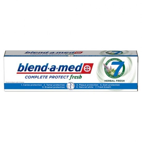 Pasta Dinti Blend-a-Med Herbal Fresh, 100 ml, cu Menta, Pasta de Dinti cu Extracte Naturale, Pasta de Dinti cu Menta, Articole Igiena Dentara, Produse pentru Ingrjire Orala, Produse pentru Sanatate Orala, Igiena Orala, Ingrijire si Igiena Orala