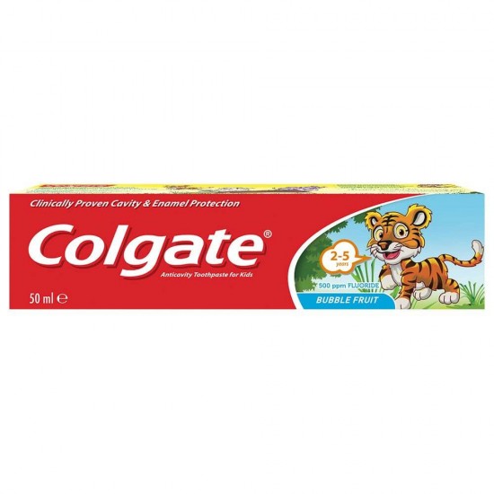 Pasta Dinti Copii Colgate Bubble Fruit, 50 ml, Aroma Fructe, Articole Igiena Dentara Copii, Pasta de Dinti pentru Copii, Produse pentru Ingrjire Orala, Produse pentru Sanatate Orala, Igiena Orala, Ingrijire si Igiena Orala