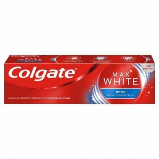 Pasta Dinti Colgate Max White Optic, 75 ml, Aroma de Menta, Pasta de Dinti cu Menta, Pasta de Dinti pentru Albire, Articole Igiena Dentara, Produse pentru Ingrjire Orala, Produse pentru Sanatate Orala, Igiena Orala, Ingrijire si Igiena Orala