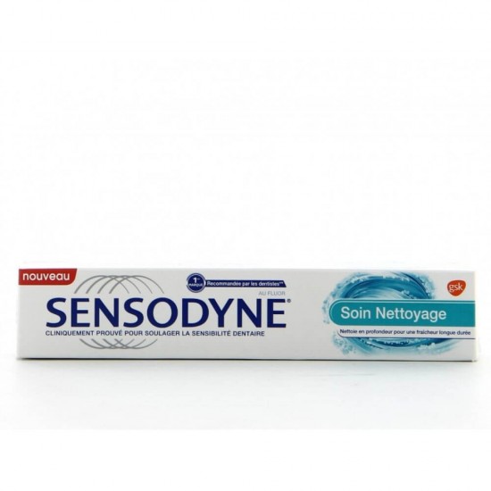 Pasta Dinti Sensodyne Soin Nettoyage, 75 ml, Aroma Menta, Pasta pentru Dinti Sensibili, Articole Igiena Dentara, Pasta de Dinti pentru Albire, Produse pentru Ingrjire Orala, Produse pentru Sanatate Orala, Igiena Orala, Ingrijire si Igiena Orala