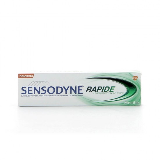Pasta Dinti Sensodyne Rapide Action, 75 ml, Aroma Menta, Pasta pentru Dinti Sensibili, Articole Igiena Dentara, Pasta de Dinti pentru Albire, Produse pentru Ingrjire Orala, Produse pentru Sanatate Orala, Igiena Orala, Ingrijire si Igiena Orala