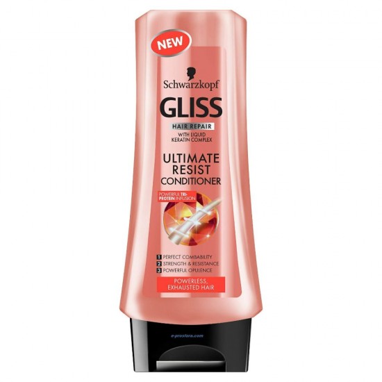 Balsam de Par Gliss Ultimate Resist, 200 ml, Balsam Par, Balsam pentru Par, Balsam Schwarzkopf, Balsam Ultimate Resist, Balsam de par Schwarzkopf, Balsam de Par Gliss